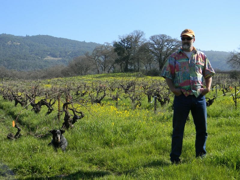 Will Bucklin in Old Hill Ranch Vineyard