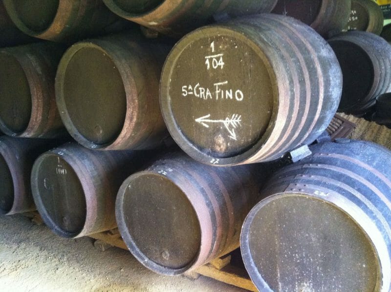A criadera of Fino barrels. Photo by Steven Alexander