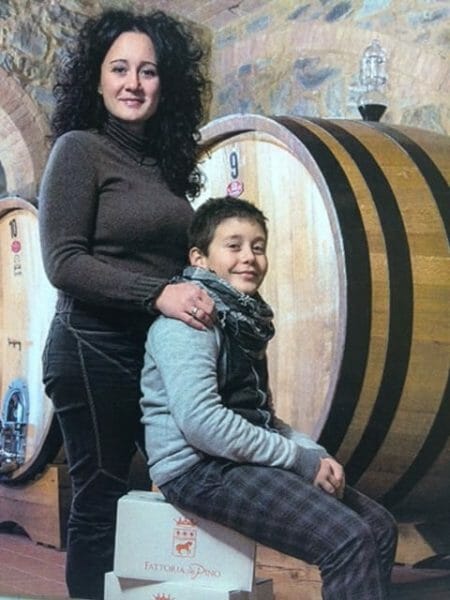 Jessica Pelligrini and son in the cantina